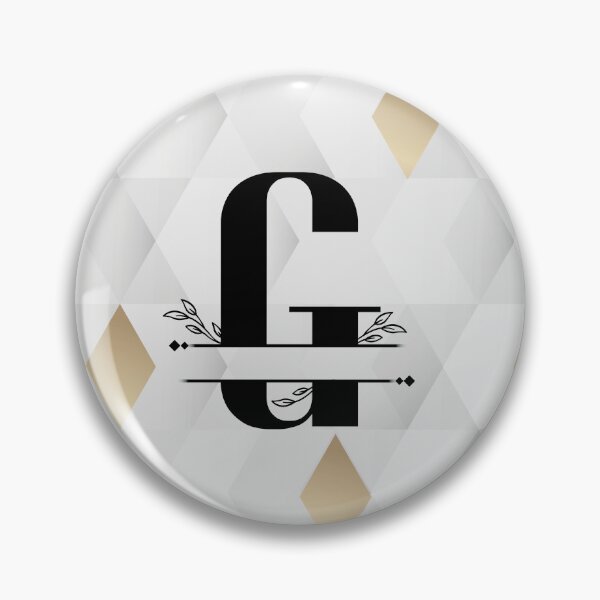 Item preview, Monogram...G... with abstract gold and grey diamond background designed and sold by CHASAcreative.