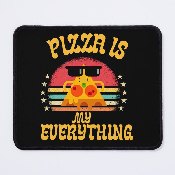 Item preview, Cool Pizza Character Retro Sunset Typography Art designed and sold by PizaIsMyEvery.