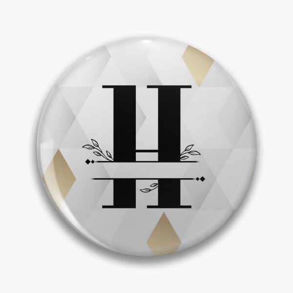 Item preview, Monogram...H...with an abstract gold and grey diamond background designed and sold by CHASAcreative.