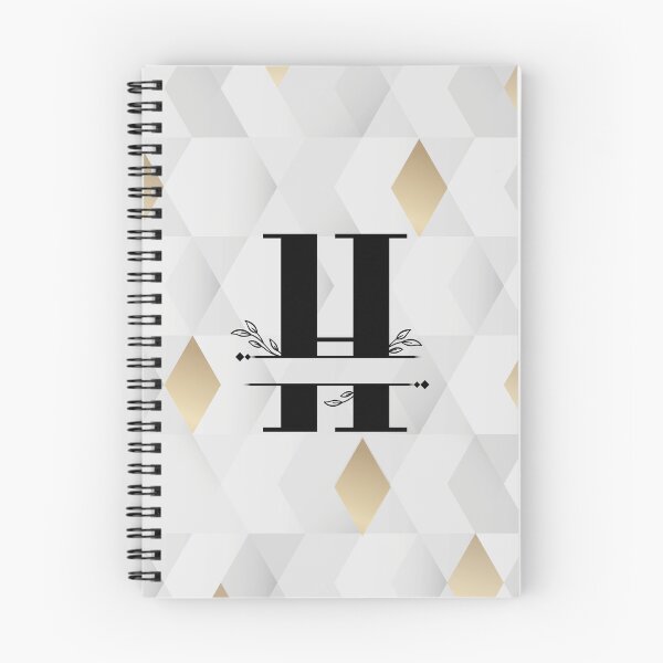 Item preview, Monogram...H...with an abstract gold and grey diamond background designed and sold by CHASAcreative.