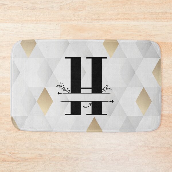Item preview, Monogram...H...with an abstract gold and grey diamond background designed and sold by CHASAcreative.