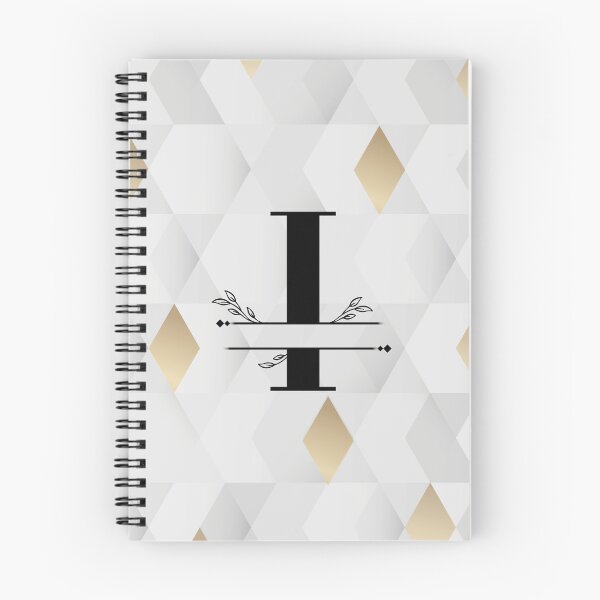 Item preview, Monogram...I... with abstract gold and grey diamond background designed and sold by CHASAcreative.