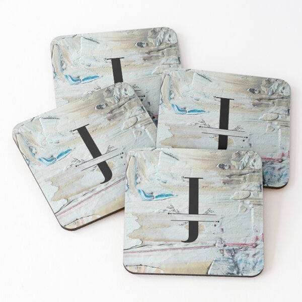 Item preview, Monogram...J... with colourful textured cement/concrete wall background designed and sold by CHASAcreative.
