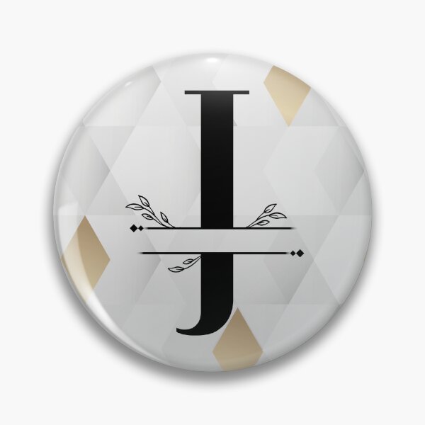 Item preview, Monogram...J... with abstract gold and grey diamond background designed and sold by CHASAcreative.