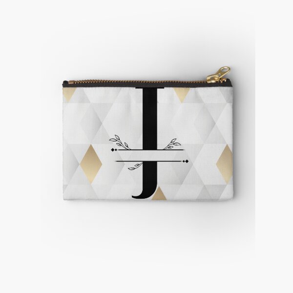 Item preview, Monogram...J... with abstract gold and grey diamond background designed and sold by CHASAcreative.