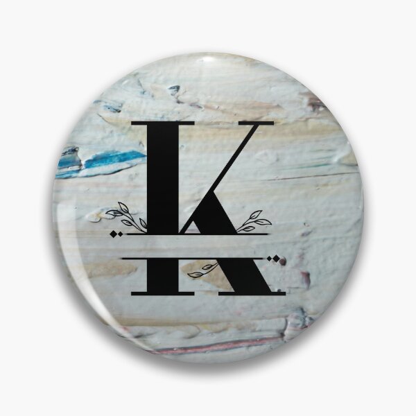 Item preview, Monogram...K... with colourful textured cement/concrete wall background designed and sold by CHASAcreative.