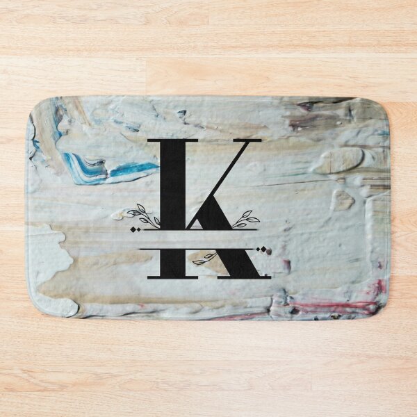 Item preview, Monogram...K... with colourful textured cement/concrete wall background designed and sold by CHASAcreative.