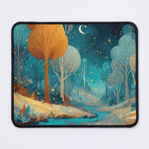 Item preview, Colorful Night Winter Landscape designed and sold by StargliderArt.