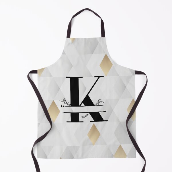 Item preview, Monogram...K... with abstract gold and grey diamond background designed and sold by CHASAcreative.