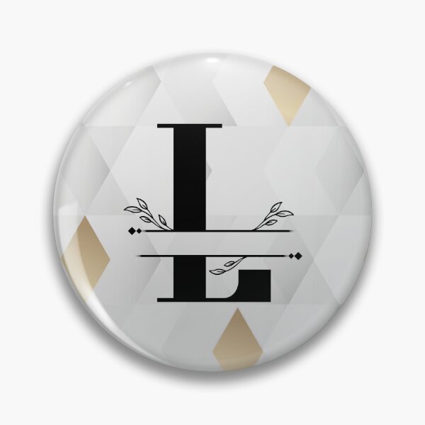 Item preview, Monogram...L... with abstract gold and grey diamond background designed and sold by CHASAcreative.