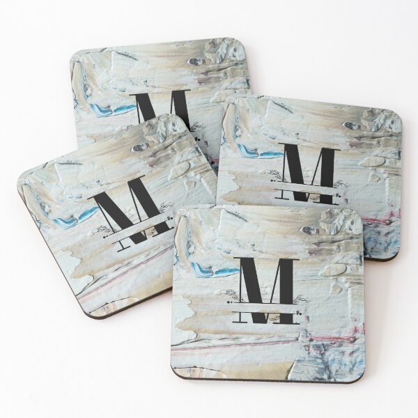 Item preview, Monogram...M... with colourful textured cement/concrete wall background designed and sold by CHASAcreative.