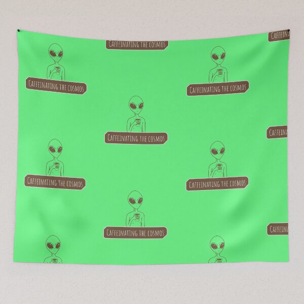 Item preview, Astronaut Alien with Coffee – Cosmic Caffeine designed and sold by GOTCHO1.