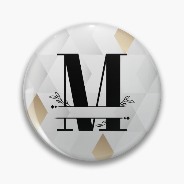 Item preview, Monogram...M... with abstract gold and grey diamond background designed and sold by CHASAcreative.