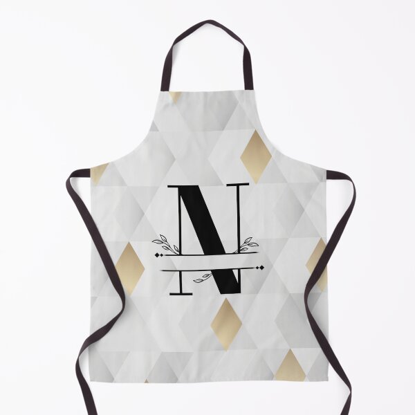 Item preview, Monogram...N... with abstract gold and grey diamond background designed and sold by CHASAcreative.