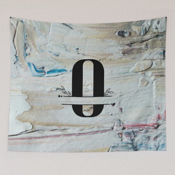 Item preview, Monogram...O... with colourful textured cement/concrete wall background designed and sold by CHASAcreative.