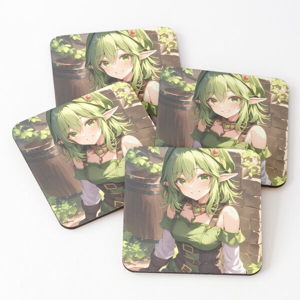 Item preview, Aoi Princess Connect Game Anime Girl Fantasy Elf Forest Green Mood designed and sold by mildaclairmo.