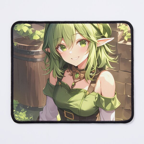 Item preview, Aoi Princess Connect Game Anime Girl Fantasy Elf Forest Green Mood designed and sold by mildaclairmo.