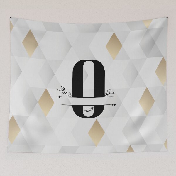 Item preview, Monogram...O... with abstract gold and grey diamond background designed and sold by CHASAcreative.