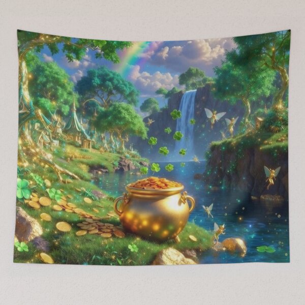 Item preview, Pot of Gold at the End of the Rainbow designed and sold by TinCatOutPost.