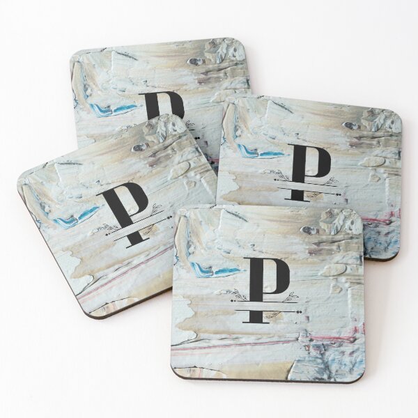 Item preview, Monogram...P...on colourful textured cement/concrete wall background designed and sold by CHASAcreative.