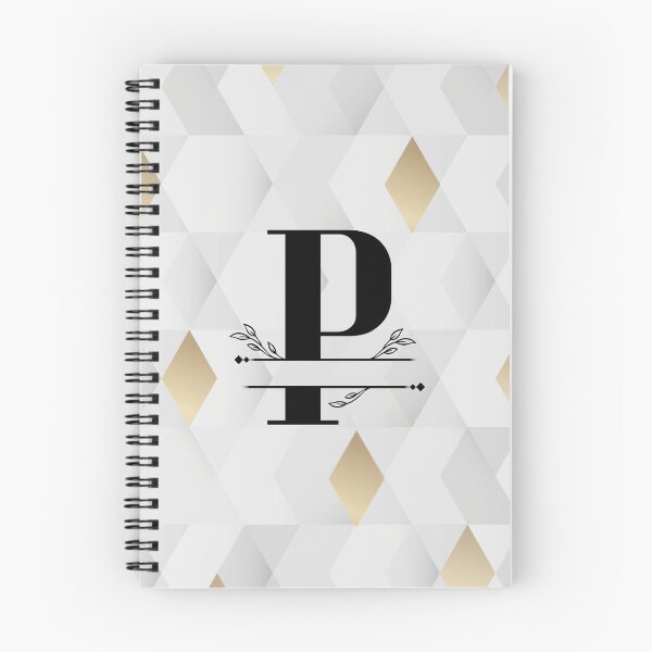 Item preview, Monogram...P... with abstract gold and grey diamond background designed and sold by CHASAcreative.