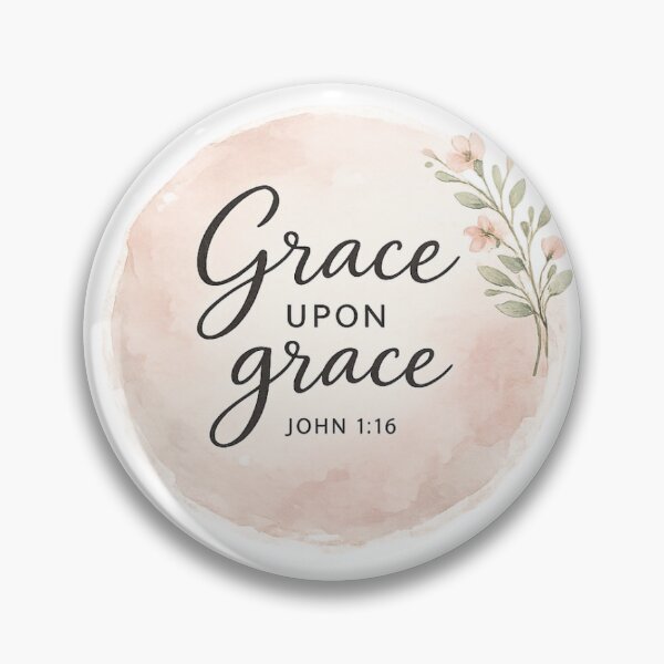 Item preview, Grace Upon Grace – John 1:16 Watercolor Bible Journaling Sticker | Christian Faith Art designed and sold by DigiWoosh.