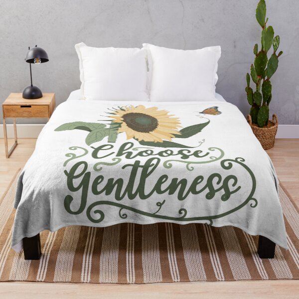 Item preview, Choose Gentleness - Sunflower and Butterfly Zen Botanical Art designed and sold by Exception-D.