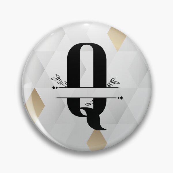 Item preview, Monogram...Q... with abstract gold and grey diamond background designed and sold by CHASAcreative.