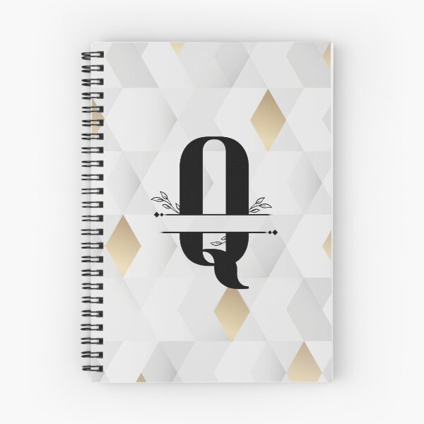 Item preview, Monogram...Q... with abstract gold and grey diamond background designed and sold by CHASAcreative.