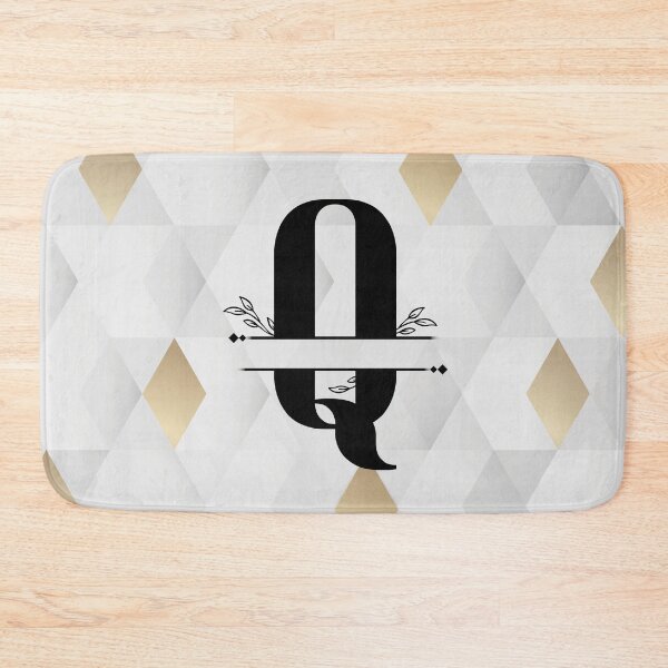 Item preview, Monogram...Q... with abstract gold and grey diamond background designed and sold by CHASAcreative.