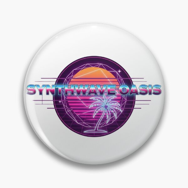 Item preview, Synthwave Oasis – Retro-Futuristic 80s Cyber Neon Illustration designed and sold by VibranPalette.
