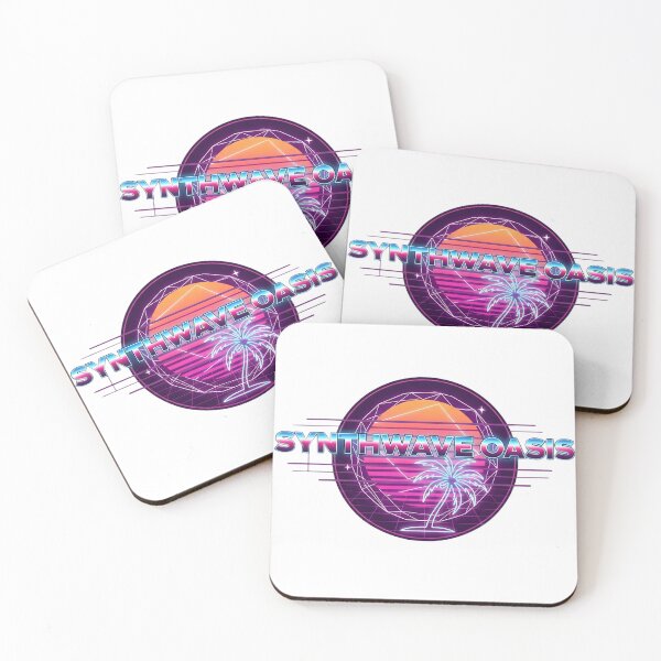 Item preview, Synthwave Oasis – Retro-Futuristic 80s Cyber Neon Illustration designed and sold by VibranPalette.
