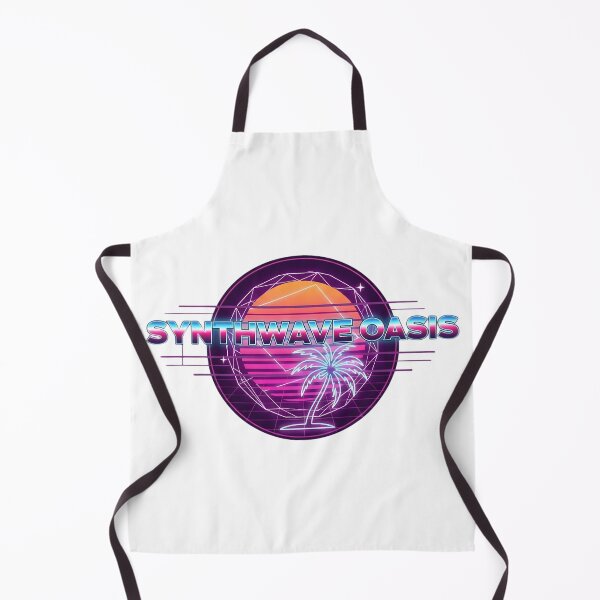 Item preview, Synthwave Oasis – Retro-Futuristic 80s Cyber Neon Illustration designed and sold by VibranPalette.