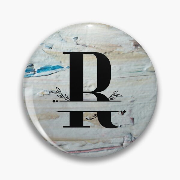 Item preview, Monogram...R... with colourful textured cement/concrete wall background designed and sold by CHASAcreative.