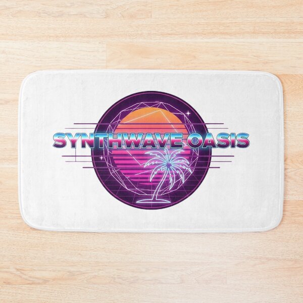 Item preview, Synthwave Oasis – Retro-Futuristic 80s Cyber Neon Illustration designed and sold by VibranPalette.