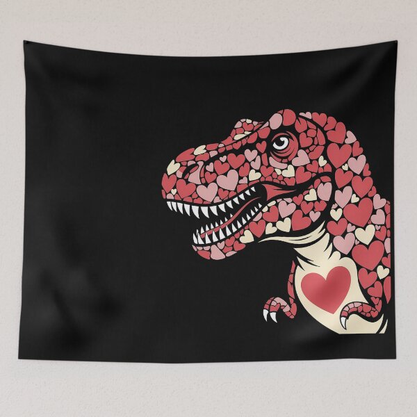 Item preview, Dinosaur T-Rex Heart Mosaic Valentine Art designed and sold by sky11PP.