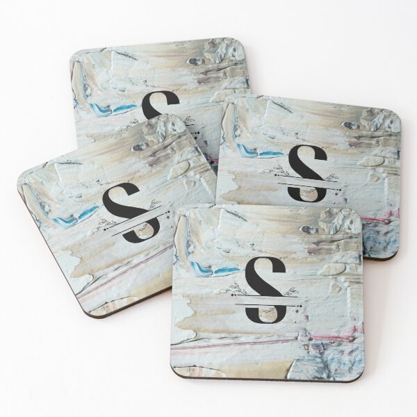 Item preview, Monogram...S... with colourful textured cement/concrete wall background designed and sold by CHASAcreative.