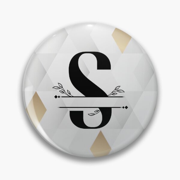 Item preview, Monogram...S... with abstract gold and grey diamond background designed and sold by CHASAcreative.