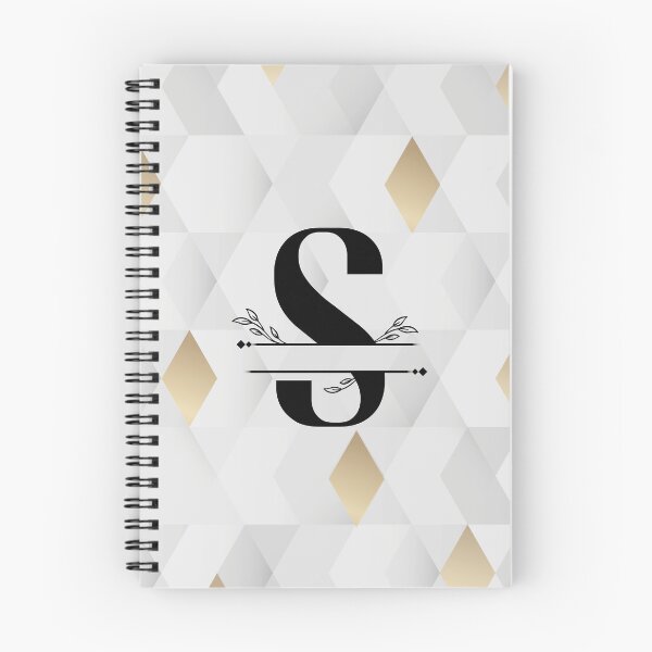 Item preview, Monogram...S... with abstract gold and grey diamond background designed and sold by CHASAcreative.