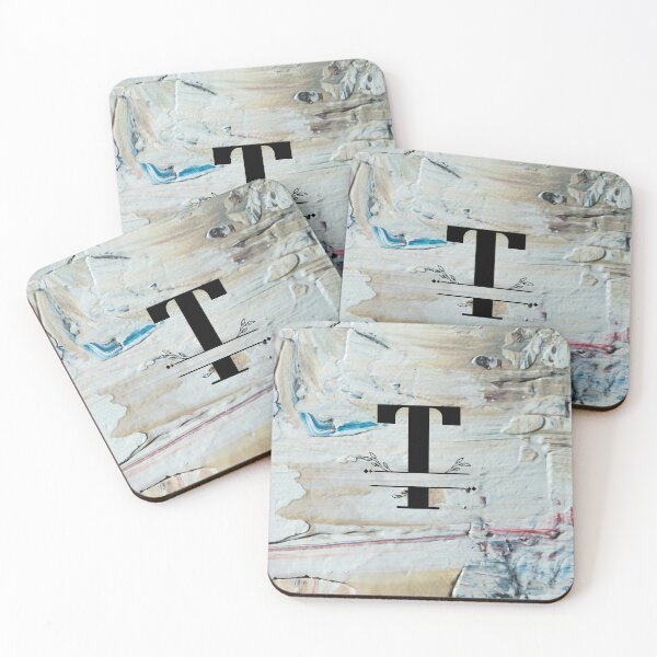 Item preview, Monogram...T... with colourful textured cement/concrete wall background designed and sold by CHASAcreative.