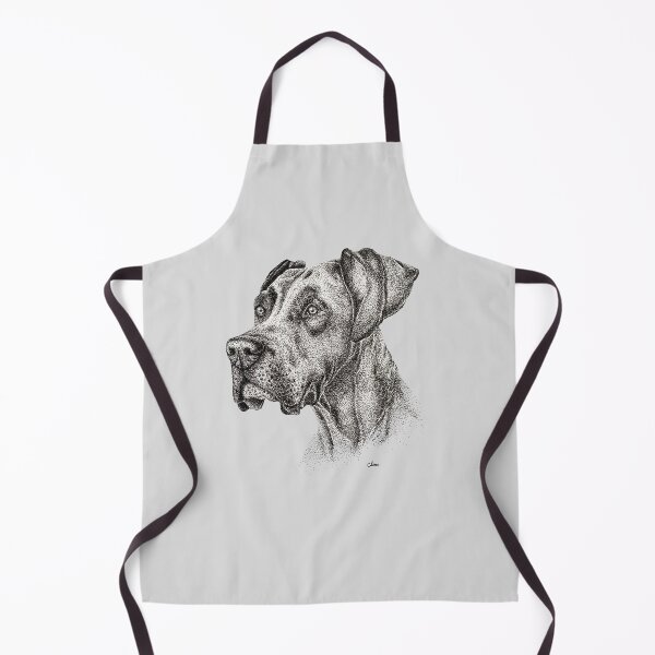Item preview, Great Dane Dog Portrait | Black and White Realistic Dog Art designed and sold by Sam Morton - Heart Art.