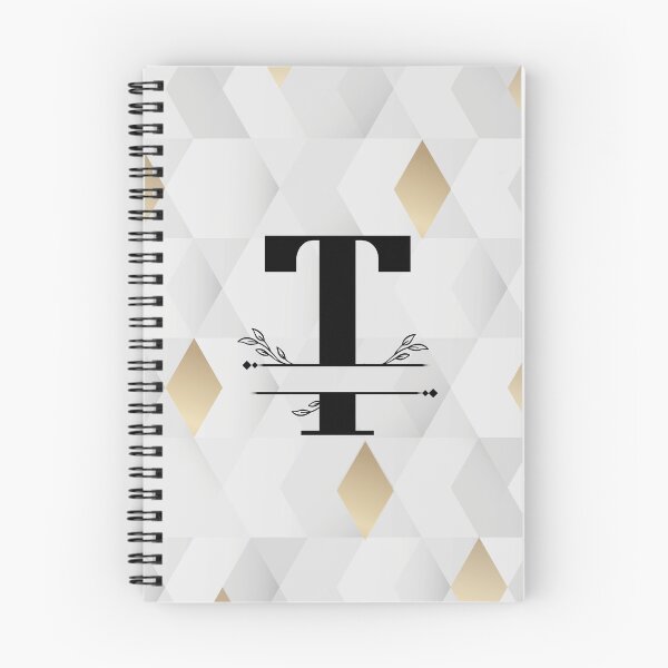 Item preview, Monogram...T... with abstract gold and grey diamond background designed and sold by CHASAcreative.