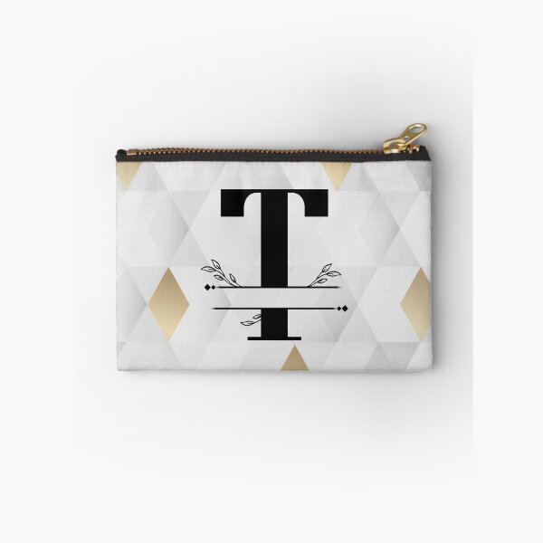 Item preview, Monogram...T... with abstract gold and grey diamond background designed and sold by CHASAcreative.