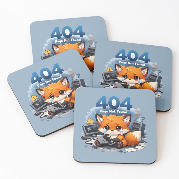 Item preview, 404 Error Page Not Found Cute Fox Programmer Humor designed and sold by Still Breathing Studio.