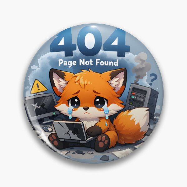 Item preview, 404 Error Page Not Found Cute Fox Programmer Humor designed and sold by Still Breathing Studio.