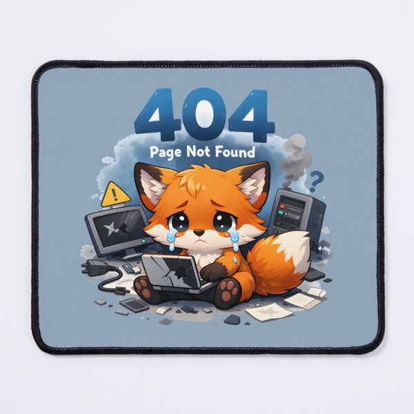 Item preview, 404 Error Page Not Found Cute Fox Programmer Humor designed and sold by Still Breathing Studio.