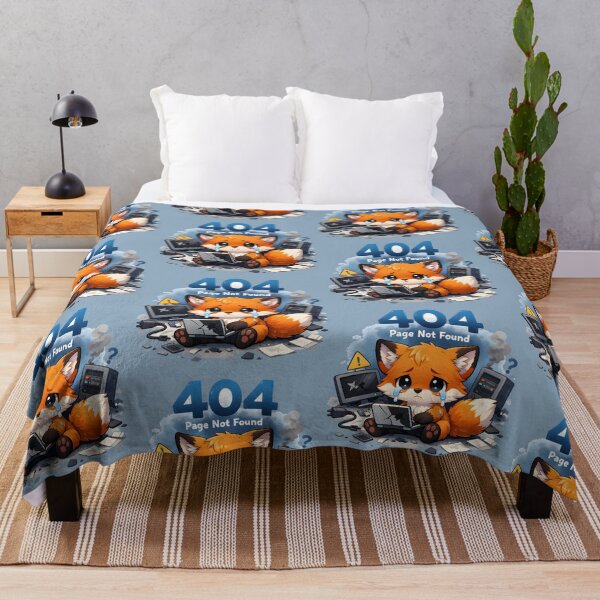 Item preview, 404 Error Page Not Found Cute Fox Programmer Humor designed and sold by Still Breathing Studio.