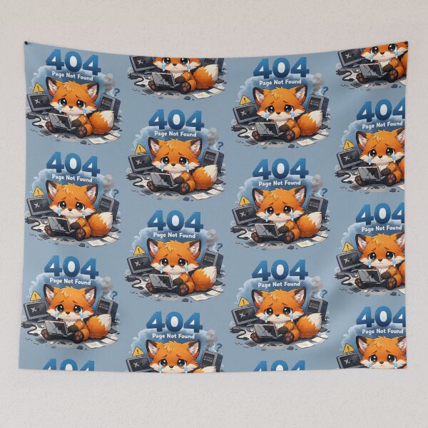 Item preview, 404 Error Page Not Found Cute Fox Programmer Humor designed and sold by Still Breathing Studio.