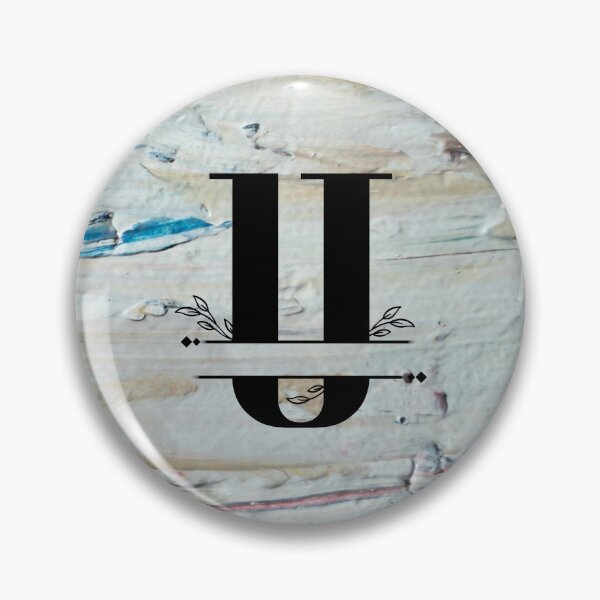 Item preview, Monogram...U... with colourful textured cement/concrete wall background designed and sold by CHASAcreative.