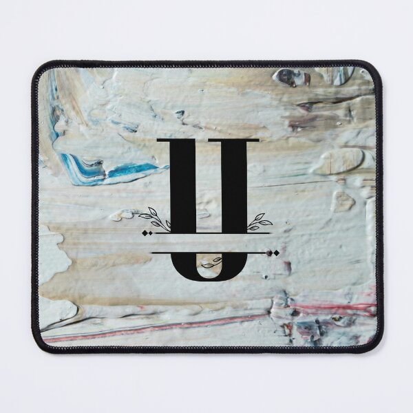 Item preview, Monogram...U... with colourful textured cement/concrete wall background designed and sold by CHASAcreative.